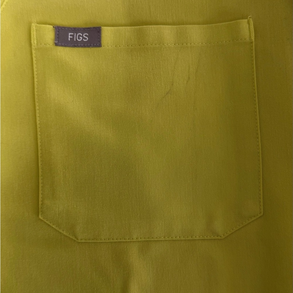 Figs Olive Green Scrub Top with Pocket